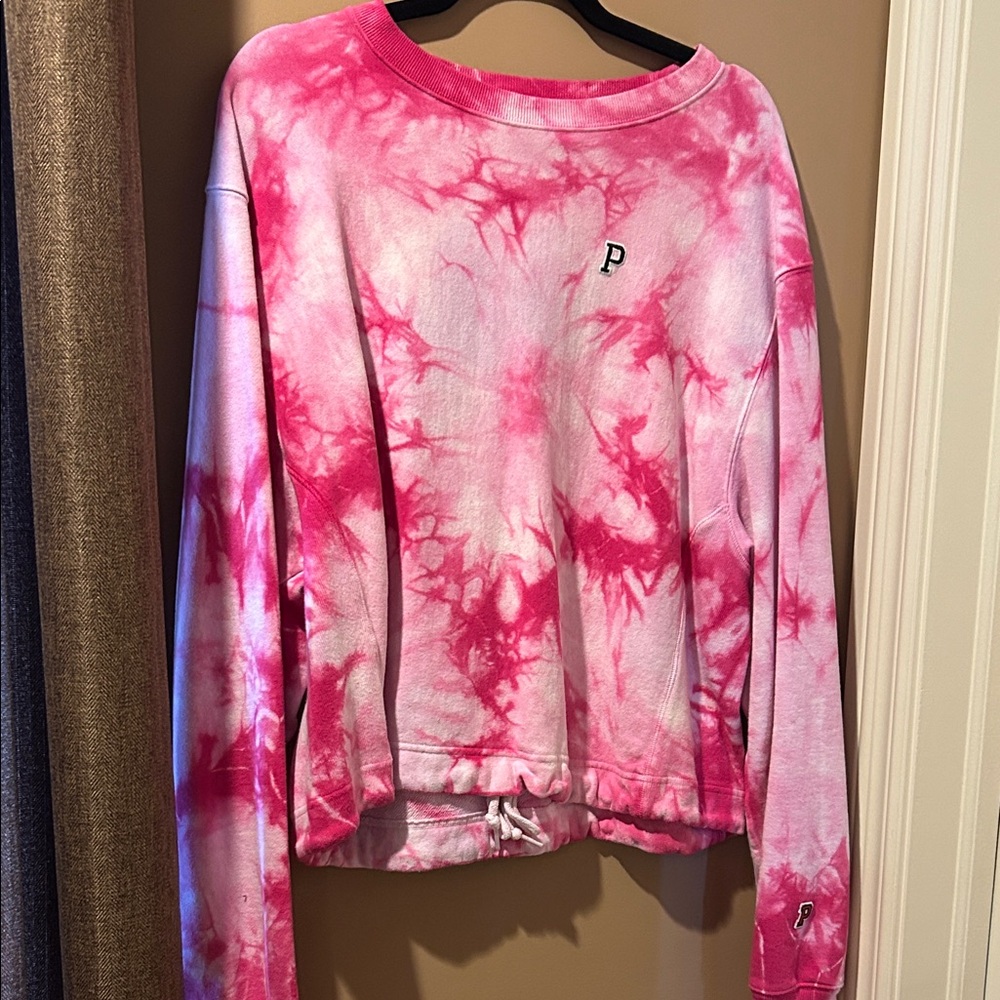 PINK Victoria's Secret Pink Tie-Dye Crewneck size L